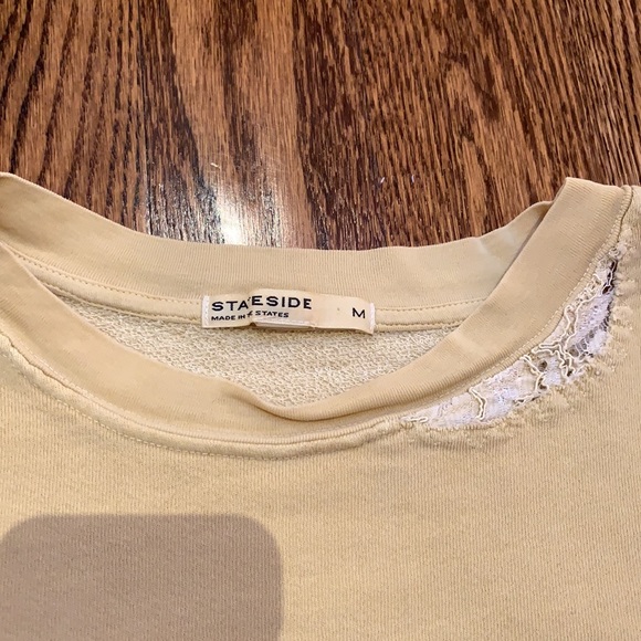 Stateside (from Anthropologie) Lace Vintage Look Sweatshirt - Picture 2 of 6